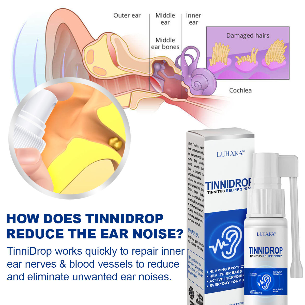 Luhaka TinniDrop Tinnitus Relief Spray ACE